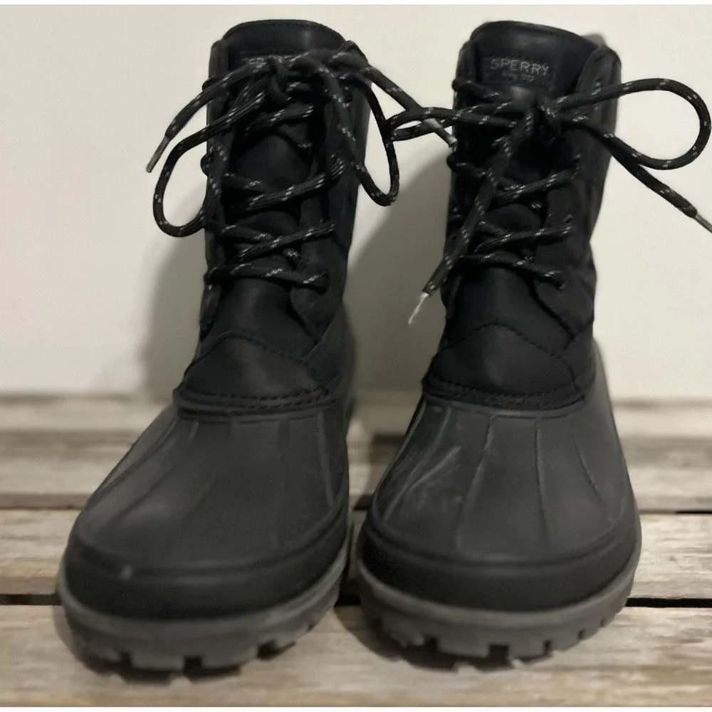 Sperry Harbor Boot Boots Mens‎ Size 5 Black Duck Winter Snow Waterproof